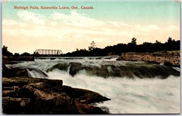 Postcard Burleigh Falls Kawartha Lakes Ontario Scenic View Bridge