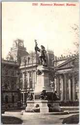 Postcard Montreal Quebec 1906 Maisoneuve Monument Misssent Cancel to Oil Springs