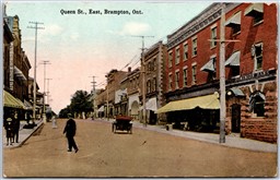 Postcard Brampton Ontario c1914 Queen St. East Peel Region by Brampton Fair