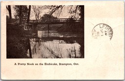 Postcard Brampton Ontario c1905 A Pretty Nook on the Etobicoke Peel Region