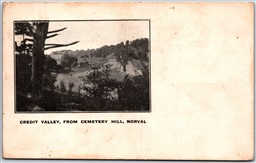 Postcard Norval Ontario Credit Valley From Cemetery Hill Halton Region