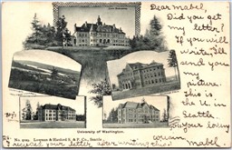 Postcard Seattle Washington c1900s Scenic Multi Views of University Albertype