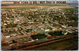 Postcard Biggar Saskatchewan c1987 Aerial View CN Railroad Town View