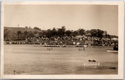 RPPC 1910s St. Johns Newfoundland Brigade Regatta Quidi Vidi Lake by Parsons A
