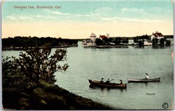 Postcard Brockville Ontario Oriental Isle Scenic View Leeds and Grenville Co.