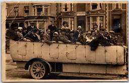 Postcard RPPC England? Scotland? Charabanc Bus with Tourists *as is*