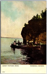 Postcard Muskoka Ontario c1910s Queen Victoria Rock Scenic View by Warwick