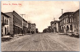 Postcard Elmira Ontario c1907 Arthur Street Waterloo Region Split Ring Cancels