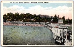 Postcard Crystal Beach Ontario c1920s Buffalo's Summer Resort Pier Beach