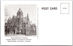 Postcard Brantford Ontario Park Baptist Church Brant County