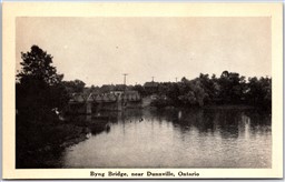 Postcard Dunnville Ontario 1940s Byng Bridge Haldimand County by F. H. Leslie