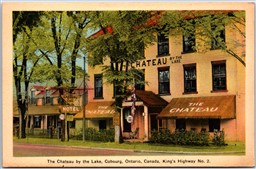 Postcard Cobourg Ontario The Chateau by the Lake King's Highway 2 Northumberland