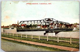 Postcard Cardinal Ontario c1909 Swing Bridge Grenville County *as is*