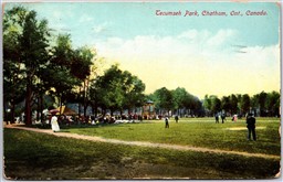 Postcard Chatham Ontario c1910 Tecumseh Park Crowd Kent Co. by Stedman Bros