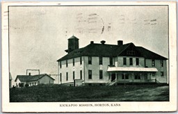 Postcard Horton Kansas c1909 Kickapoo Mission Brown County to Tavistock Ontario