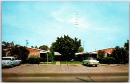 Postcard Ft. Lauderdale Florida c1965 Wheeler Apartments Old Cars