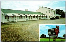 Postcard Petersburg Virginia c1964 Prince George Motel Dual View 