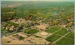 Postcard c1960s Aerial View of Goshen College Indiana Elkhart County