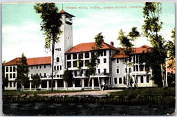 Postcard Owen Sound Ontario c1910s King's Royal Hotel Huron County by Nerlich