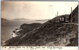 RPPC c1908 California Golden Gate & S.F. Bay From The Cliff Railway Trolly Car