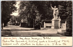 Postcard Gruss aus Berlin Germany c1910s Siegesallee Victory Avenue