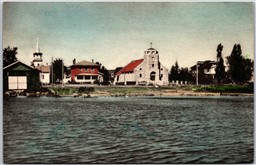 Postcard Killarney Ontario Scenic View From Lake Churches Manitoulin District
