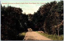 Postcard Owen Sound Ontario c1910s Beautiful Driveway on Road to Inglis Falls