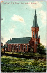 Postcard Owen Sound Ontario c1908 St. Mary's R. C. Church Grey County by Stedman