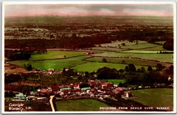 Postcard Color RPPC Poynings From Devils Dyke Sussex England 