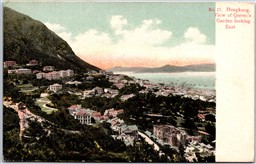 Postcard Hong Kong China c1910s View of Queen's Garden looking East