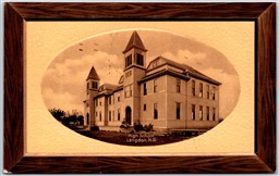 Postcard Langdon North Dakota c1911 High School Cavalier County Embossed Border