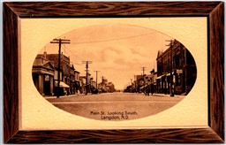 Postcard Langdon North Dakota c1911 Main Street Looking South Cavalier County