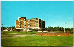 Postcard Ajax Ontario c1960s Ajax and Pickering General Hospital Old Cars