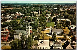 Poscard Belleville Ontario c1960s Birds Eye View Bay of Quinte