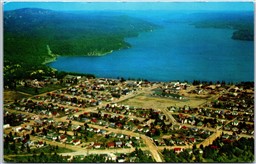 Postcard Wawa Ontario c1970s Aerial View Lake Algoma District