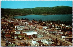 Postcard Wawa Ontario c1969 Brids Eye View Lake Superior Algoma District 