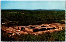 Postcard Manitoulin Island Ontario Aerial View West Bay Secondary School 