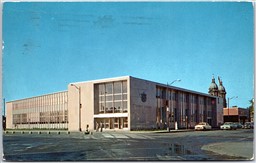 Postcard Chatham Ontario c1970s The Federal Building Old Cars Kent County