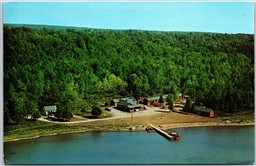 Postcard Manitoulin Island Ontario Gore Bay Gordons Lodge & Motel Aerial View