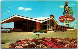 Postcard London Ontario c1973 South Winds Motel Old Cars Neon Sign MDX