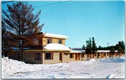 Postcard Ottawa Ontario Cedarview Motel Hwy 15 Winter View Lionel & Gert Leduc