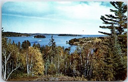 Postcard Greeings From Blind River Ontario Scenic Lake View Algoma District B