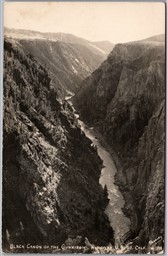 Postcard RPPC 1940s Gunnison Colorado Black Canon Highway US 50 Sanborn W1578