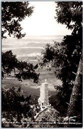 RPPC Colorado Springs A Vista of Will Rogers Shrine on Cheyenne Mt. Sanborn