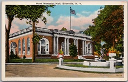 Postcard Ellenville New York c1920s Hunt Memorial Hall Ulster County