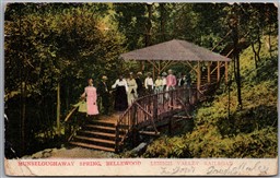 Postcard Bellewood New Jersey 1907 Munseloughaway Springs Lehigh Valley Railroad