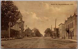 Postcard Shakespeare Ontario c1918 Main Street Perth County by Stedman Bros
