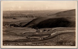 RPPC c1929 Washington Loops on Maryhill Goldendale Highway by B. C. Markham
