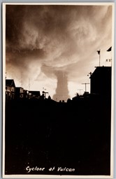 Postcard RPPC c1927 Vulcan Alberta Cyclone Funnel Cloud by McDermid Photo