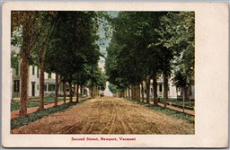 Postcard Newport Vermont c1907 Second Street Orleans County